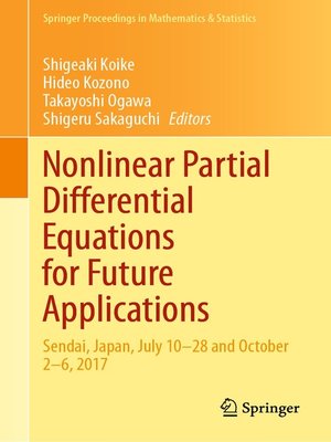 cover image of Nonlinear Partial Differential Equations for Future Applications